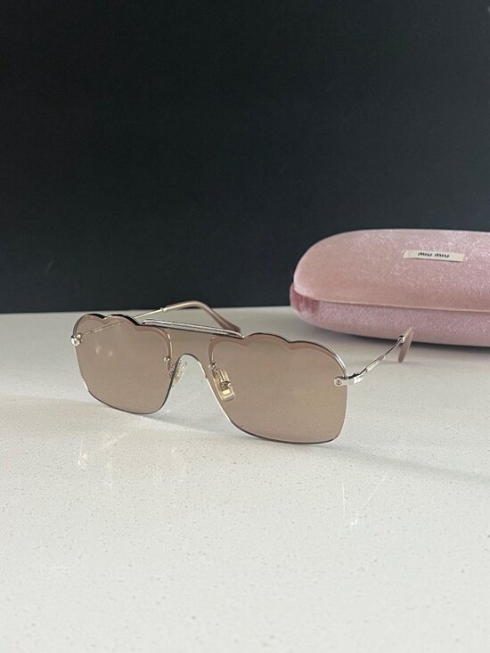 Miu Miu MU55US cloud shaped silver sunglasses main image 8